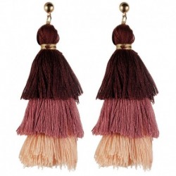 * 13 Kávé - Vintage női bohém fülbevalók hosszú bojt rojtos Boho Dangle fülbevalók ékszerek