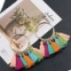 * 13 Kávé - Vintage női bohém fülbevalók hosszú bojt rojtos Boho Dangle fülbevalók ékszerek