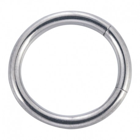Ezüst-6mm - Sebészeti acél septum csattogó orrgyűrű csuklópánt szegmens Fül Helix Tragus gyűrű karika