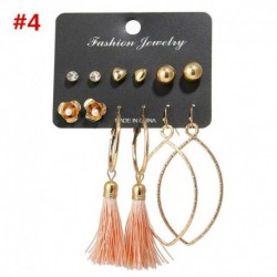 * 4 6pár / tétel - Chic 20 stílusú fülbevalók hosszú bojt kristály 6 páros fülbevalóval