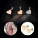 Rózsa arany - 2db Piercing Tragus fülbevaló porc Helix szív alakú fülbevalók ékszer ajándék