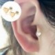 Rózsa arany - 2db Piercing Tragus fülbevaló porc Helix szív alakú fülbevalók ékszer ajándék