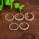 10 * - Vintage 5db / készlet Crystal Rose Gold halmozható gyűrű 5 szikrázó gyűrű Boho ékszer