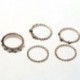 7 * - Vintage 5db / készlet Crystal Rose Gold halmozható gyűrű 5 szikrázó gyűrű Boho ékszer