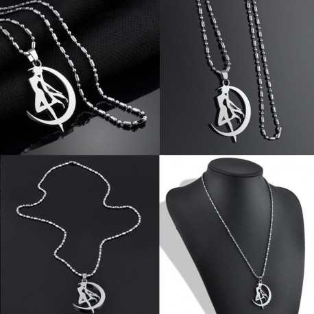 Nincs szín - 1db Anime Sailor Moon Tsukino Usagi Moon Stick medál nyaklánc rozsdamentes acélból
