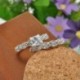 7 - Női Lady Gemstone CZ esküvői eljegyzési gyűrű szett gyűrűk 6-9 méretű ékszerek