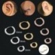 Ezüst-6mm - Divat Septum Clicker orr fülgyűrű Hoop Studs Piercing Helix Tragus Opal