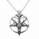 Fekete - Vintage sátáni kecske okkult rituális Pentagram divat fordított medál nyaklánc