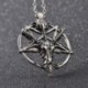 Fekete - Vintage sátáni kecske okkult rituális Pentagram divat fordított medál nyaklánc