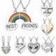 * 5 - A legjobb barát ajándék szíve ezüst arany hang 2 medál nyaklánc Bff barátság Új