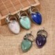 Ametiszt - Természetes ametiszt kőgyöngy energia Reiki csakra szitakötő amulett medál USA