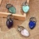 Ametiszt - Természetes ametiszt kőgyöngy energia Reiki csakra szitakötő amulett medál USA