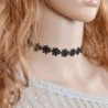 * 4 - Gótikus punk fekete csipke retro choker gallér nyaklánc ékszer csipke virág medál