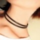 * 36 - Gótikus punk fekete csipke retro choker gallér nyaklánc ékszer csipke virág medál