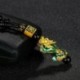 Gyöngylánc * 2 - Feng Shui fekete Obsidian Pixiu Wealth Good Luck sárkány medál nyaklánc ékszerek