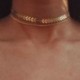 Arany - Divat 925 ezüst arany choker vaskos lánc előke nyaklánc női ékszer medál