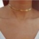 Arany - Divat 925 ezüst arany choker vaskos lánc előke nyaklánc női ékszer medál