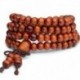 * 1 kék - 108 gyöngy 6 mm-es természetes szantálfa buddhista Buddha fa ima Mala karkötő ajándék