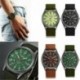 Fluoreszkáló zöld - Férfi SOKI katonai hadsereg vászon naptár analóg kvarc sport karóra USA!