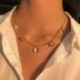 1-pillangó / arany - Divat női arany ezüst pillangó medál nyaklánc choker lánc ékszerek USA