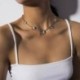 1-pillangó / arany - Divat női arany ezüst pillangó medál nyaklánc choker lánc ékszerek USA