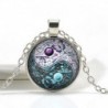 Ying Yang Pillangó - Vintage Punk Butterfly Dragon Cabochon üveg bronz lánc bagoly medál nyaklánc
