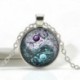 Yin Yang Cat - Vintage Punk Butterfly Dragon Cabochon üveg bronz lánc bagoly medál nyaklánc