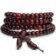 * 1 Sárga - 108 gyöngy 6 mm-es fa természetes szantálfa-buddhista Buddha ima gyöngy Mala karkötő