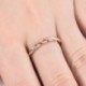 6 * - Női divat 18 K rózsás arannyal töltött fehér zafír unisex esküvői ékszer gyűrű