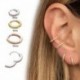 Arany-6mm - 6/8 / 10mm Septum Clicker orr fülgyűrű karika csapok Piercing Helix Tragus Opal US
