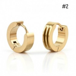 2 * - 2db férfi női kristály strassz rozsdamentes acél karika csapos Huggies fülbevaló