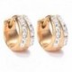 2 * - 2db férfi női kristály strassz rozsdamentes acél karika csapos Huggies fülbevaló