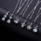 * 5 - 925 ezüst kristály cirkon medál choker lánc nyaklánc női báj ékszer ajándék