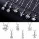 * 5 - 925 ezüst kristály cirkon medál choker lánc nyaklánc női báj ékszer ajándék