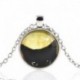 Ying Yang Pillangó - Vintage Retro Punk Cabochon üveg medál ezüst bronz lánc nyaklánc ékszer