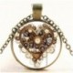 Steampunk szív fotó - Vintage Retro Punk Cabochon üveg medál ezüst bronz lánc nyaklánc ékszer