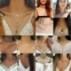 60 * Rózsa arany rózsa - Divat női többrétegű kristály medál choker gallér lánc nyaklánc ékszerek
