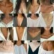 60 * Rózsa arany rózsa - Divat női többrétegű kristály medál choker gallér lánc nyaklánc ékszerek