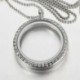 * 2 Arany - Living Memory lebegő varázsa kristályüveg kerek medál medál nyaklánc 30mm