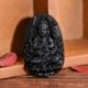 Irgalmasság istennője - Fekete természetes Obszidián faragott Buddha medál nyaklánc kötél ajándék férfiaknak nőknek