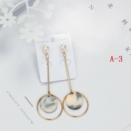 A-3 (6x3cm) - Boho geometriai fülbevalók női csüngő horog fülbevalóval divat party ékszerek