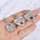 * 4 - Unisex rozsdamentes acél OUIJA szív üreges medál lánc nyaklánc punk ékszerek