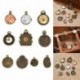 Nincs szín - Retro Vintage Steampunk bronz zsebóra kvarc varázsa nyaklánc medál ajándék