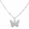 Ezüst - Divat női ékszer lánc choker apró pillangó medál nyilatkozat nyaklánc