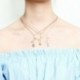 Rózsa arany - Vintage női rózsa virág medál nyaklánc szépség rózsa arany ezüst báj ékszerek