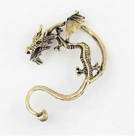 Bronz - Vintage Punk Temptation Metal Dragon Bite fülcsipesz mandzsettagomb gótikus Wrap fülbevaló