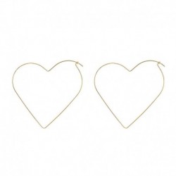 Arany szív - Divat üreges egyszerű nagy szív csillag alakú karika fülbevalók ékszerek nőknek