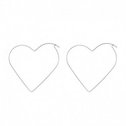 Ezüst szív - Divat üreges egyszerű nagy szív csillag alakú karika fülbevalók ékszerek nőknek