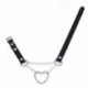 Lila - Női punk choker nyaklánc gallér PU bőr gótikus szív hosszú lánc Egyesült Királyság