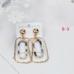 B-3 (8,3x3 cm) - Női Boho geometriai csüngőcsöves akrilgyanta fülbevalók ékszerek